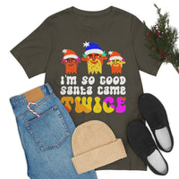 Thumbnail for Classic Unisex Christmas LGBTQ T-Shirt - I’M So Good Santa Came Twice Printify