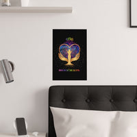 Thumbnail for Yoga Spiritual Meditation Satin Poster - Reflection 666 Angel Number Printify