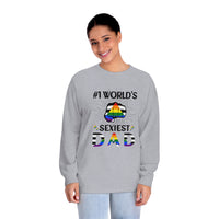Thumbnail for Straight Ally Pride Flag Unisex Classic Long Sleeve Shirt - #1 World's Sexiest Dad Printify