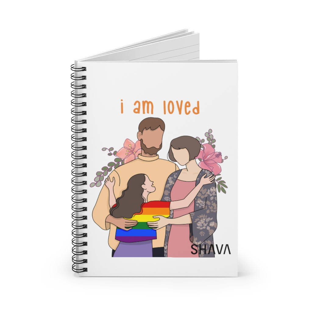 Affirmation Feminist Pro Choice Ruled Line Spiral Notebook - I Am Loved (Child) Printify