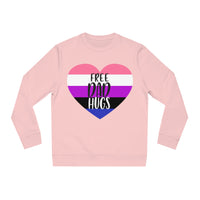 Thumbnail for Genderfluid Pride Flag Sweatshirt Unisex Size - Free Dad Hugs Printify