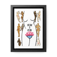 Thumbnail for Affirmation Feminist Pro Choice Canvas Print With Vertical Frame - This Land Is My Land Printify