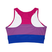 Thumbnail for Bisexual Flag High Neck Crop Bikini Top SHAVA CO