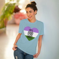 Thumbnail for Genderqueer Pride Flag T-shirt Unisex Size - Free Dad Hugs Printify