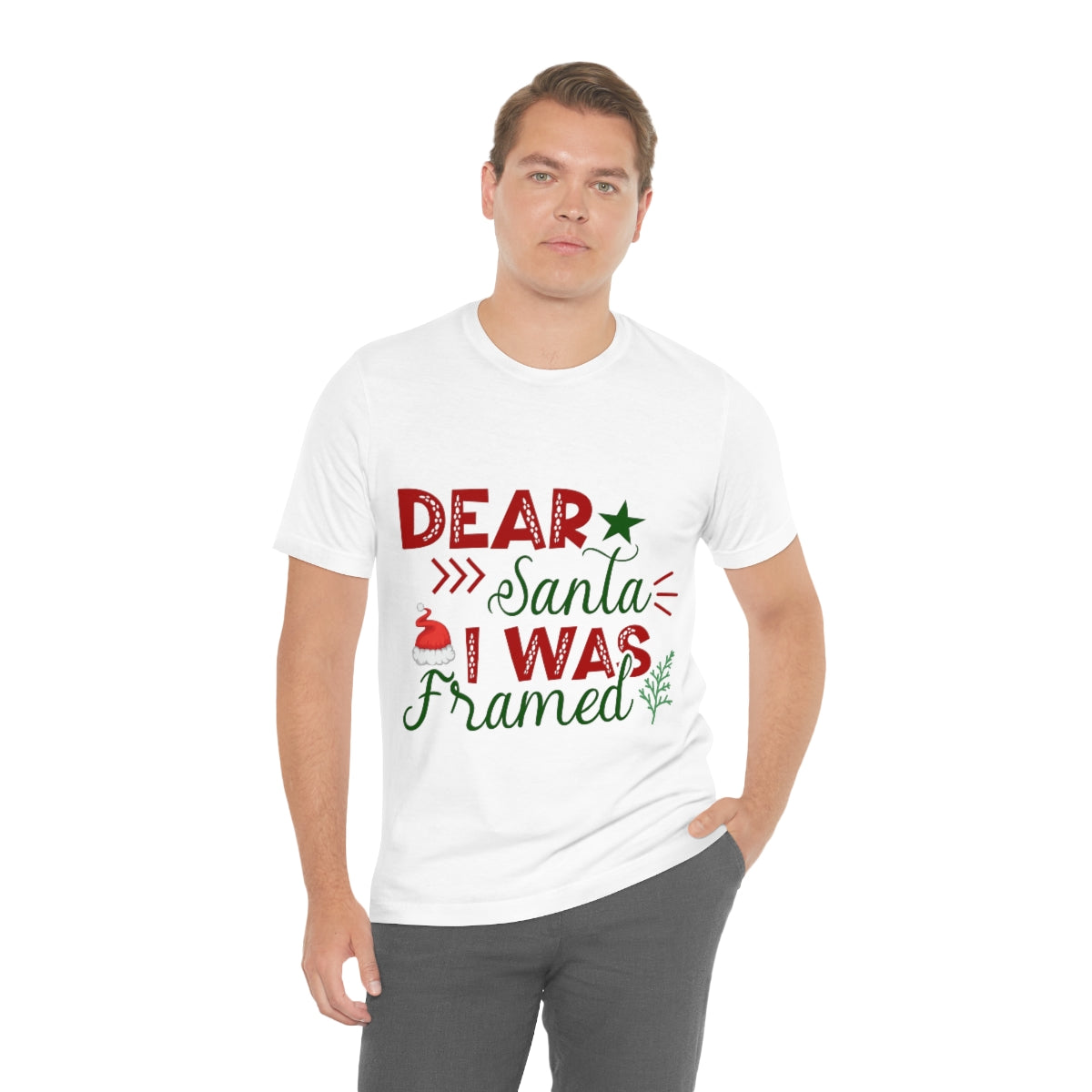 Classic Unisex Christmas T-shirt - Dear Santa I Was Framed Printify
