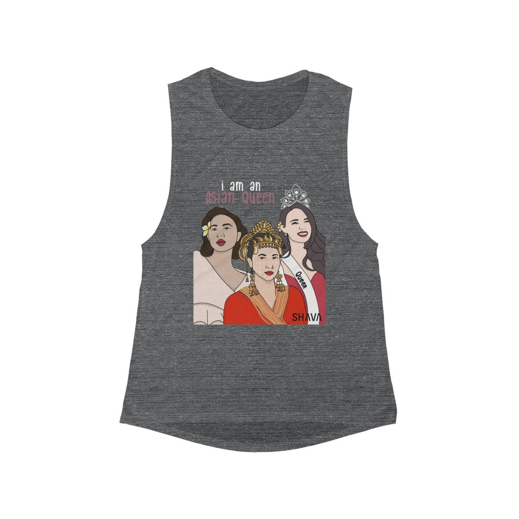 Affirmation Feminist Pro Choice Tank Top Women’s Size – I Am Asian Queen Printify