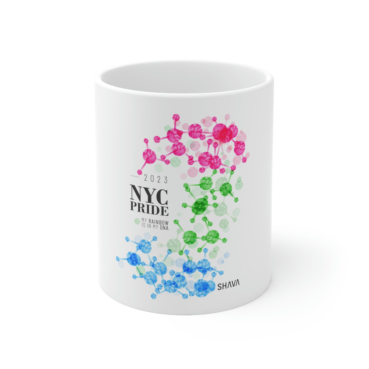 Polysexual NYC Pride Ceramic Mug  - Rainbow Is In My DNA SHAVA CO