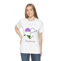 Thumbnail for Genderqueer  Flag  LGBTQ Affirmation T-shirt  Unisex Size - My Other Half Printify