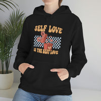 Thumbnail for Straight Flag LGBTQ Affirmation Hoodie Unisex Size  - Self Love Is The Best Love Printify