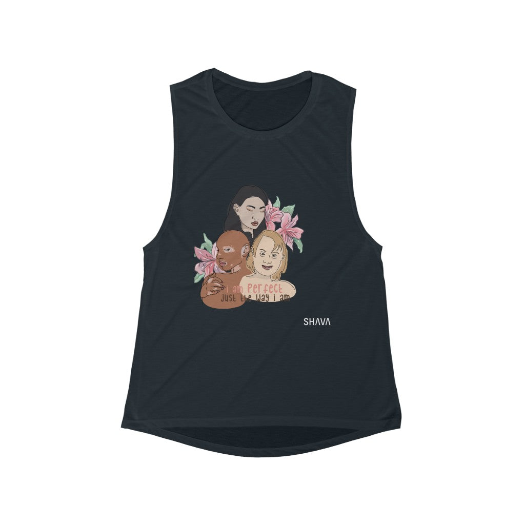 Affirmation Feminist Pro Choice Tank Top Women’s Size – I Am Perfect (Down Syndrome) Printify