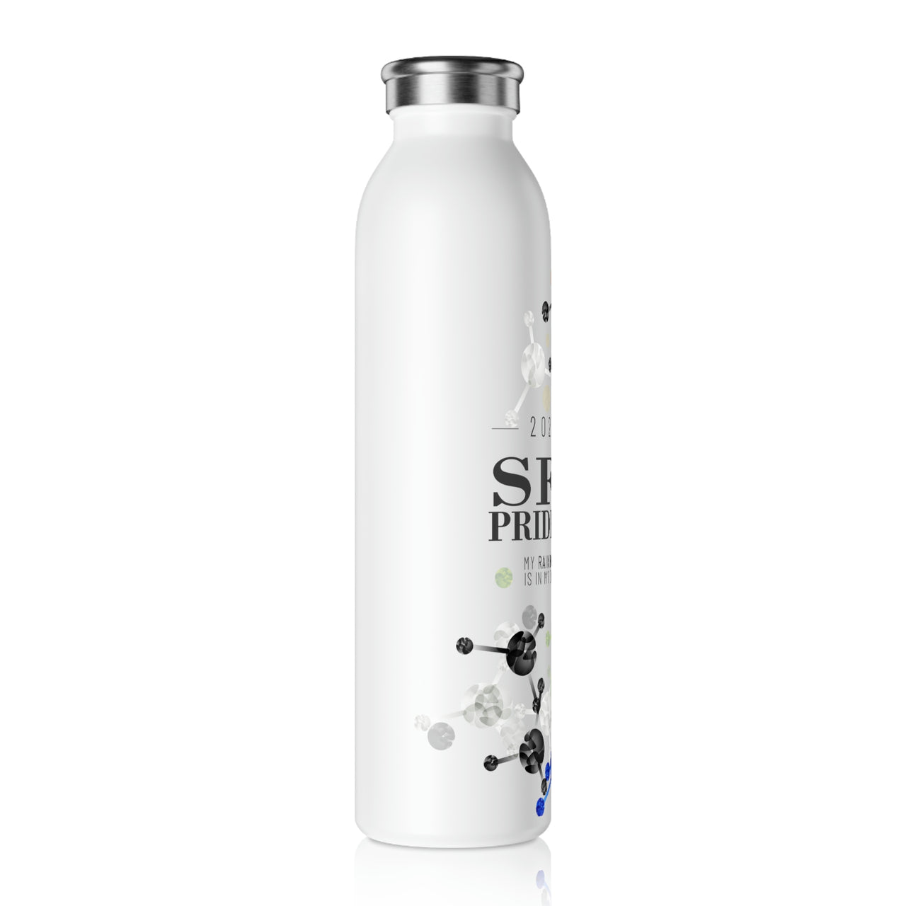 Straight Ally Flag Slim Water Bottle San Francisco Pride - My Rainbow is In My DNA SHAVA CO