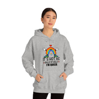 Thumbnail for Unisex Christmas LGBTQ Heavy Blend Hoodie - It’s Hot As Balls Of Holly I’M Queer Printify