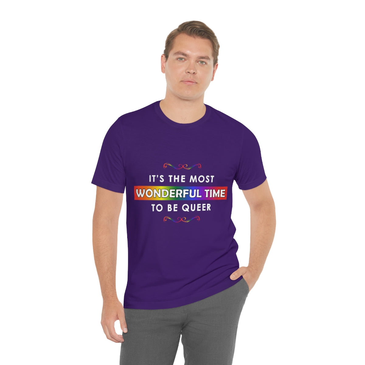 Classic Unisex Christmas LGBTQ T-Shirt - It’s The Most Wonderful Time To Be Queer! Printify