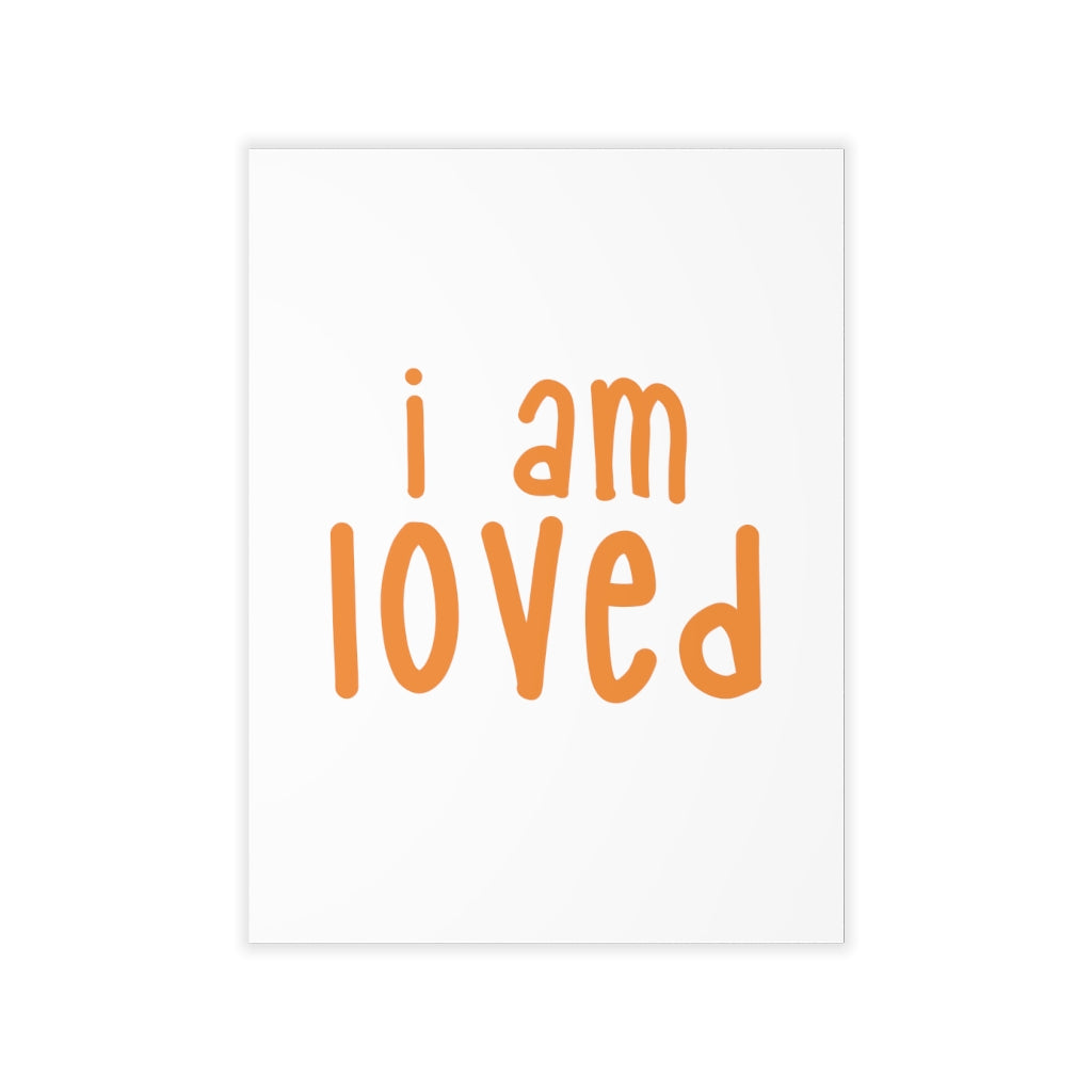 Affirmation Feminist Pro Choice Wall Decals - I Am Loved(orange) Printify