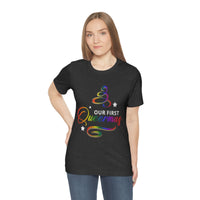 Thumbnail for Classic Unisex Christmas LGBTQ T-Shirt - Our First Queermas Printify