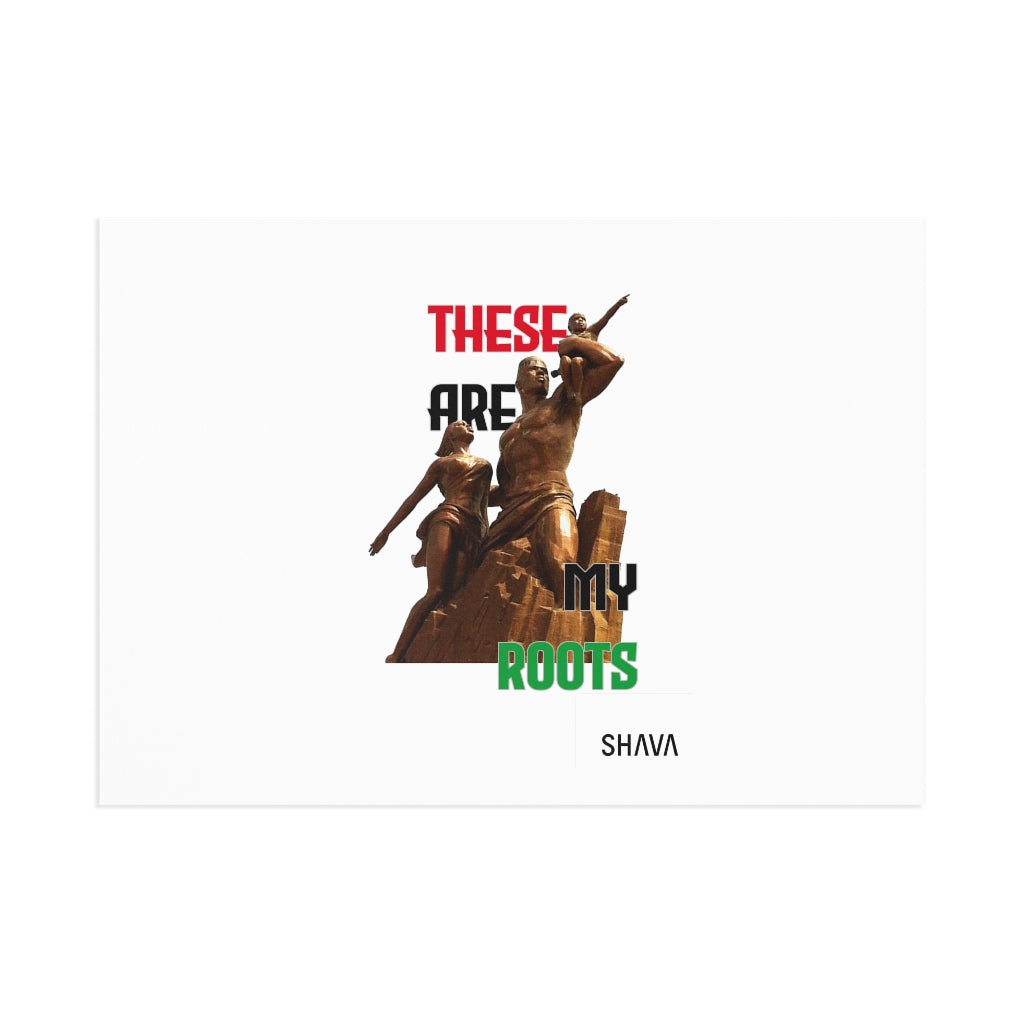 Affirmation Feminist Pro Choice Fine Art Postcard - These Are My Roots Printify