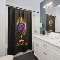 Thumbnail for Yoga Spiritual Meditation Shower Curtains - Luck 777 Angel Number Printify