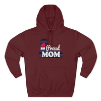 Thumbnail for Leather Flag Mother's Day Unisex Premium Pullover Hoodie - Proud Mom Printify