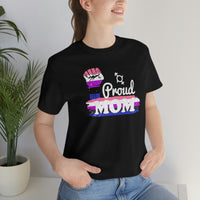 Thumbnail for Genderfluid Pride Flag Mother's Day Unisex Short Sleeve Tee - Proud Mom SHAVA CO