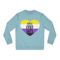 Thumbnail for Non Binary Pride Flag Sweatshirt Unisex Size - Free Dad Hugs Printify