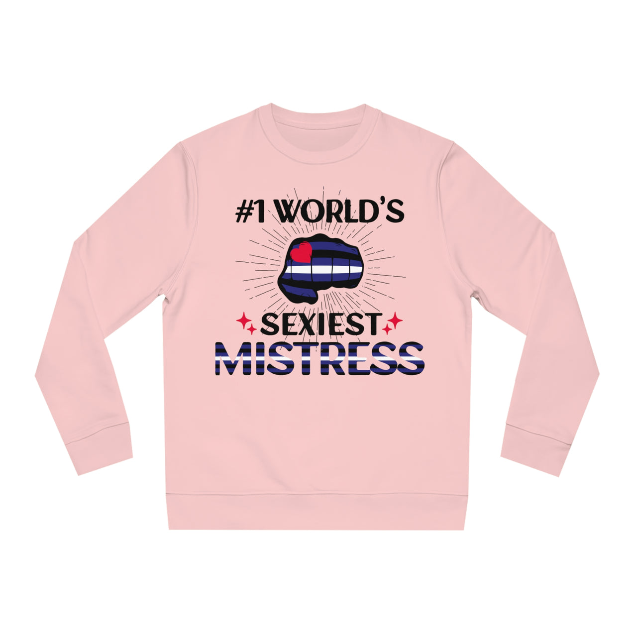 Leather Pride Flag Sweatshirt Unisex Size - #1 World's Sexiest Mistress Printify