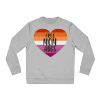 Thumbnail for Lesbian Pride Flag Sweatshirt Unisex Size - Free Mom Hugs Printify