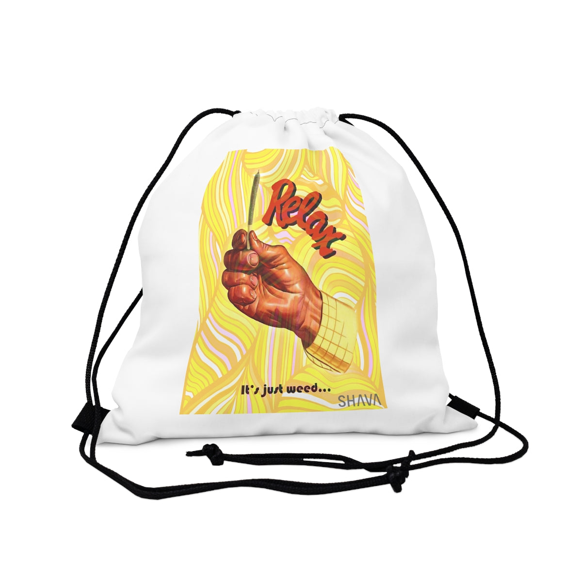 VCC  Accessories Bags /Outdoor Drawstring Bag/ Relax  Its Just Weed Printify