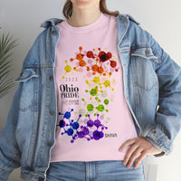 Thumbnail for SHAVA CO Rainbow Flag 2023 Pride, Ohio Unisex Heavy Cotton Tee - My Rainbow Is In My DNA Printify