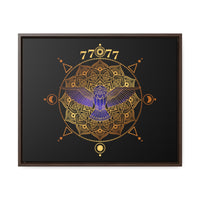 Thumbnail for Yoga Spiritual Meditation Canvas Print With Horizontal Frame - Fortune 7777 Angel Number Printify