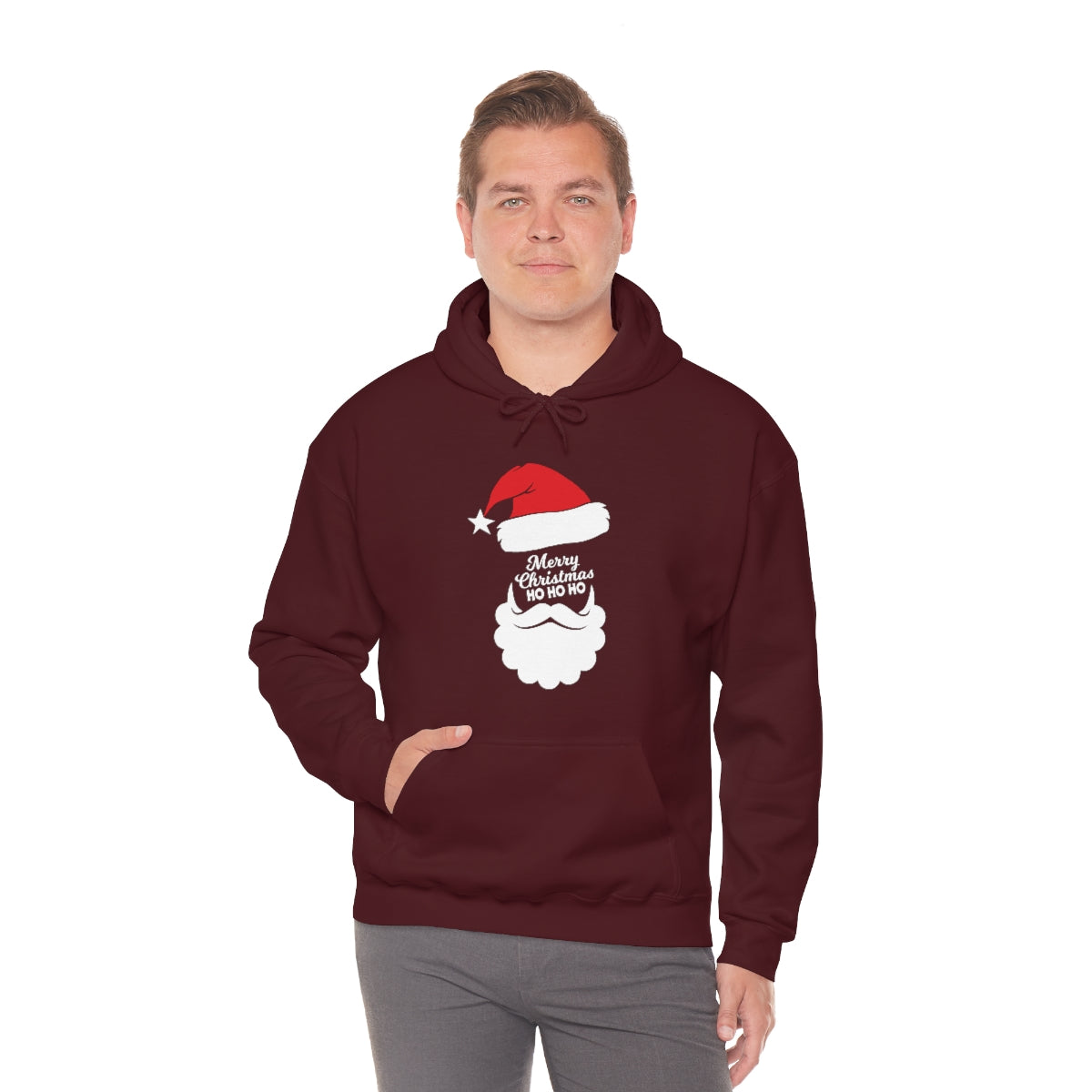 Merry Christmas Hoodie Unisex Custom Hoodie , Hooded Sweatshirt , Merry Christmas Ho Ho Printify