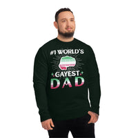 Thumbnail for Abrosexual Pride Flag Sweatshirt Unisex Size - #1 World's Gayest Dad Printify