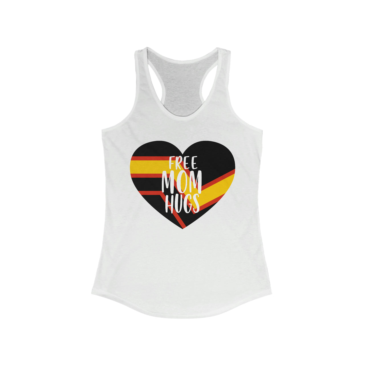 Rubber Pride Flag Mother's Day Ideal Racerback Tank - Free Mom Hugs SHAVA CO