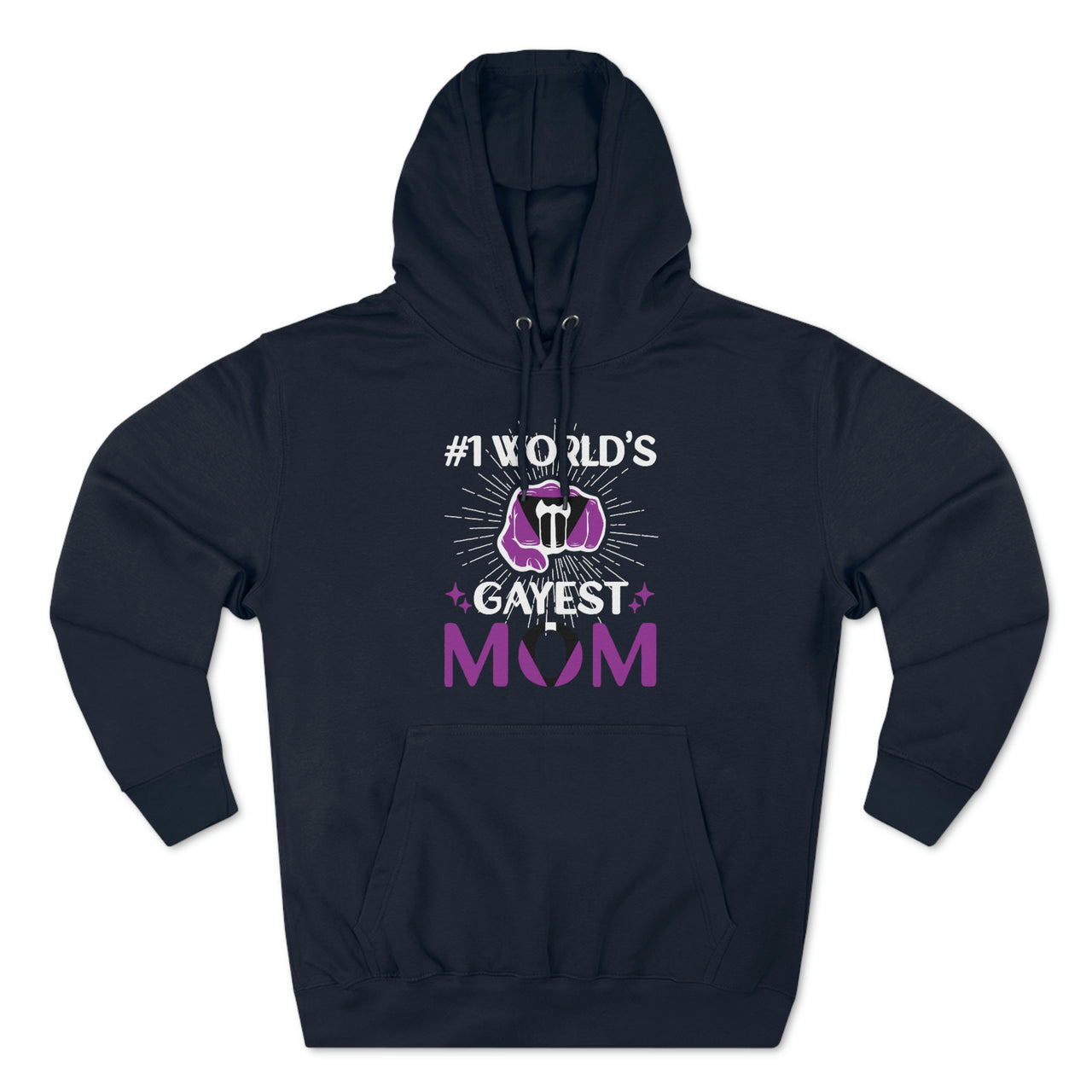 Labrys Lesbian Flag Mother's Day Unisex Premium Pullover Hoodie - #1 World's Gayest Mom Printify