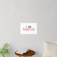 Thumbnail for Affirmation Feminist Pro Choice Wall Decals - I Am Powerful (black with orange) Printify