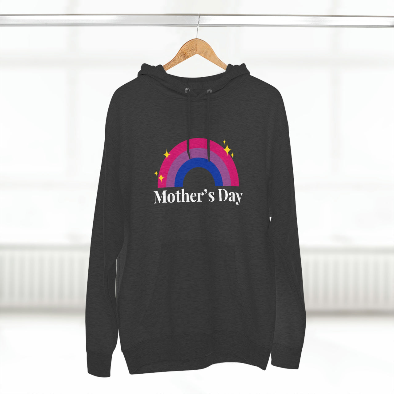 Bisexual Flag Mother's Day Unisex Premium Pullover Hoodie - Mother's Day Printify