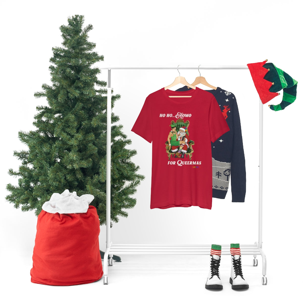 Classic Unisex Christmas LGBTQ Holigays T-Shirt - Hoho(Asian) Printify