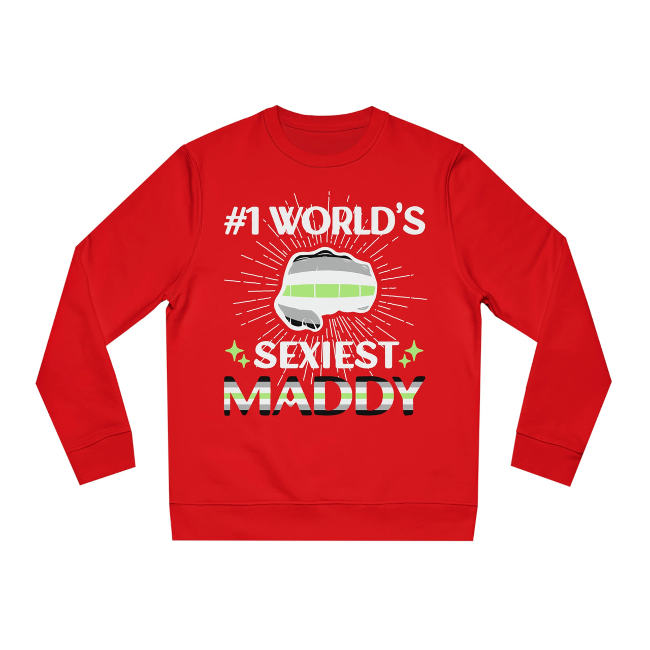 Agender Pride Flag Sweatshirt Unisex Size - #1 World's Sexiest Maddy Printify