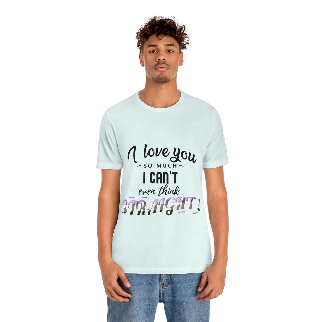 Genderqueer Flag LGBTQ Affirmation T-shirt  Unisex Size - I Can't Even Think Straight Printify