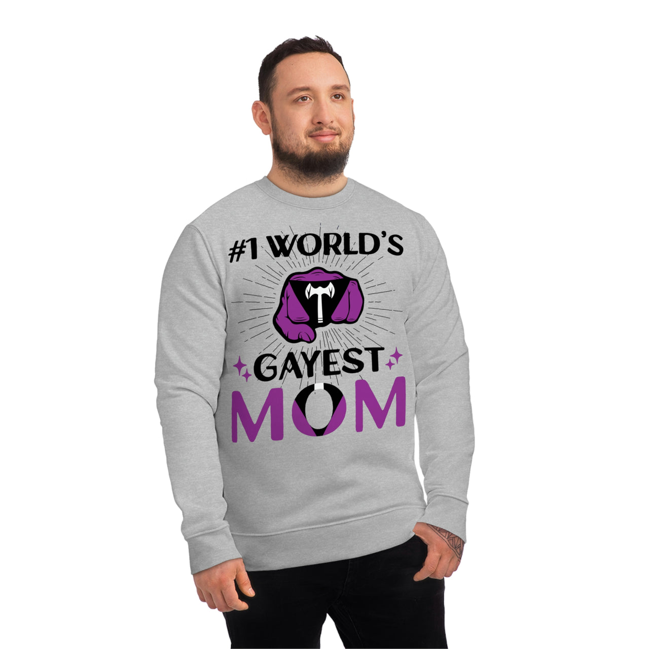 Labrys Lesbian Pride Flag Sweatshirt Unisex Size - #1 World's Gayest Mom Printify