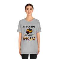 Thumbnail for Rubber Pride Flag Mother's Day Unisex Short Sleeve Tee - #1 World's Sexiest Mom Printify