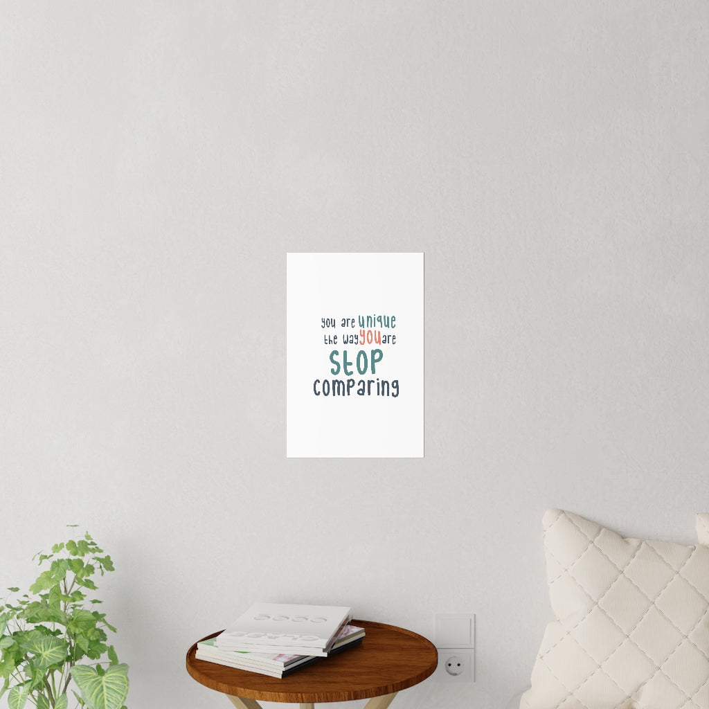 Affirmation Feminist Pro Choice Wall Decals - I Am Me Only Me (green with coral) Printify