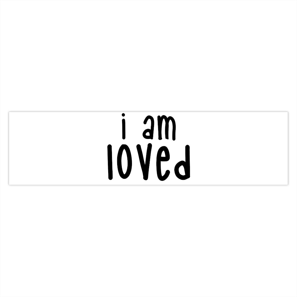 IAC  Home & Livings-Magnet & Stickers /Bumper Stickers/I am loved (black) Printify