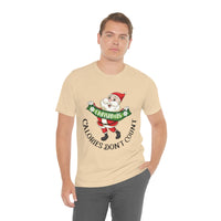 Thumbnail for Classic Unisex Christmas T-shirt - Christmas Calories Don't Count Printify