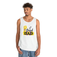 Thumbnail for Intersexual Pride Flag Heavy Cotton Tank Top Unisex Size - Proud Dad Printify