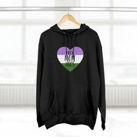 Thumbnail for Genderqueer Flag Mother's Day Unisex Premium Pullover Hoodie - Free Mom Hug Printify