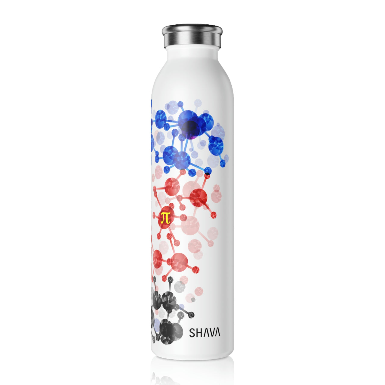 Polyamory Flag Slim Water Bottle Key West Pride - My Rainbow is In My DNA SHAVA CO