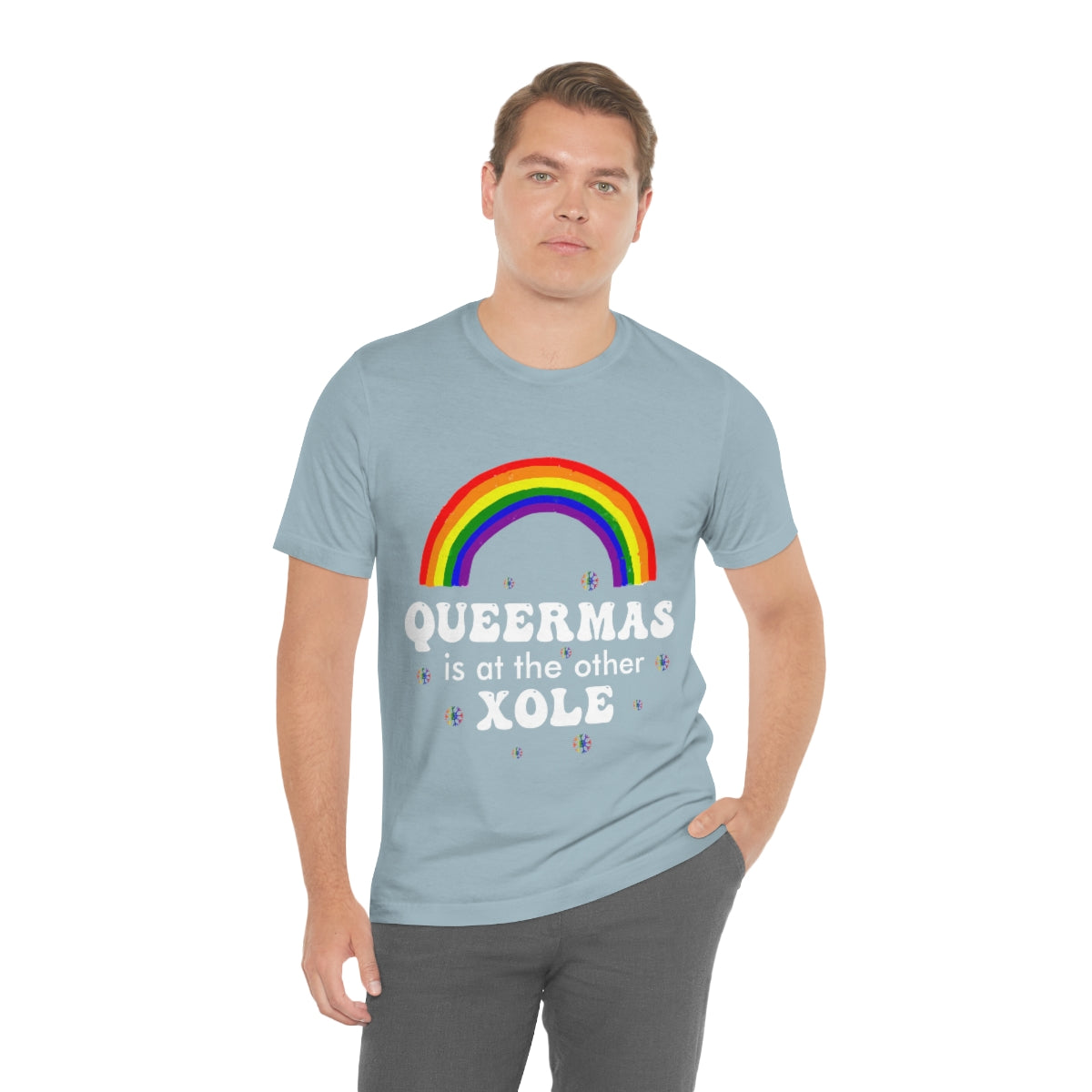 Classic Unisex Christmas LGBTQ T-Shirt - Queermas Is At The Other Xole Printify