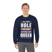 Thumbnail for Unisex Christmas LGBTQ Heavy Blend Crewneck Sweatshirt - Glory Hole To The Newborn Queen Printify