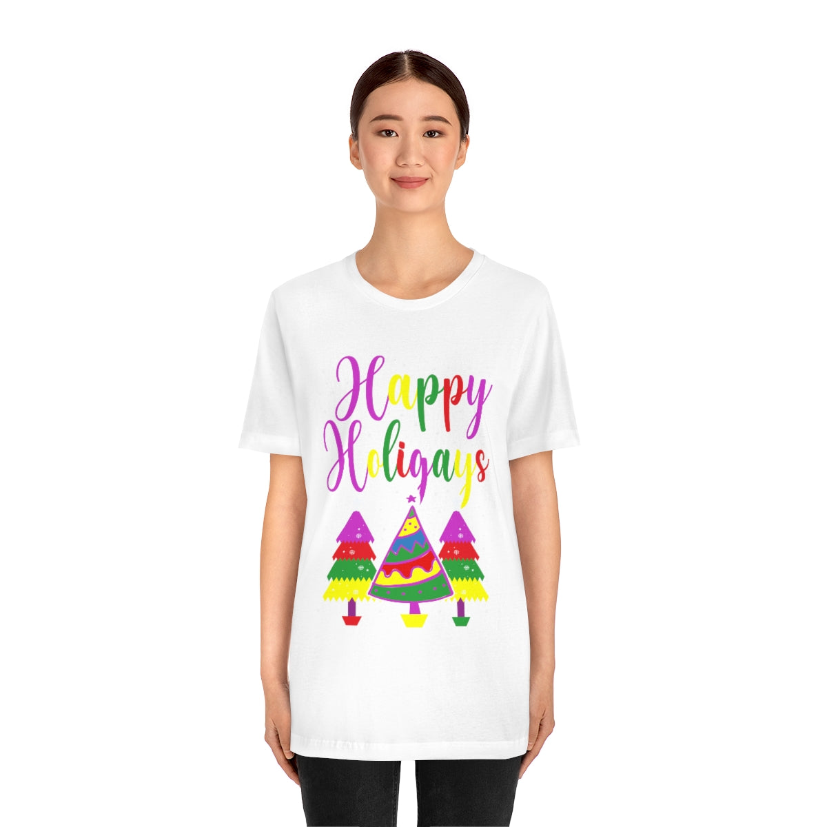 Classic Unisex Christmas LGBTQ T-Shirt -  Happy Holigays Printify