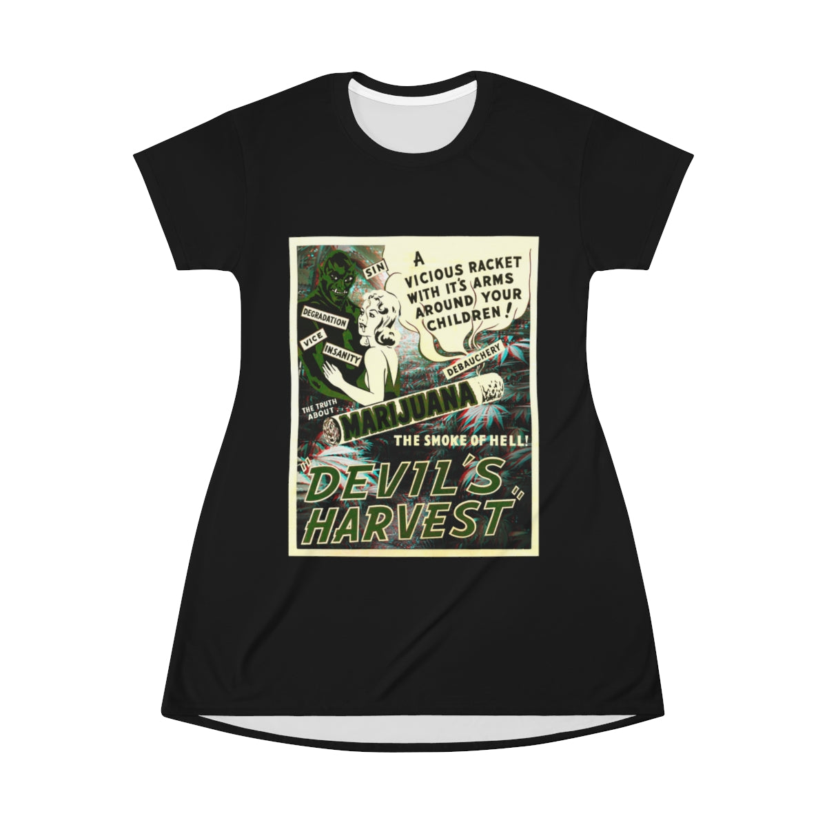 VCC  Women's T-shirts  All Over Print T-Shirt Dress / Devils Harvest Printify